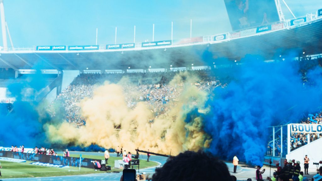 celebrations in football stadium