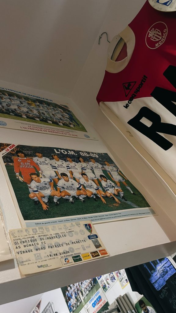 A vintage poster of Marseille Football Club